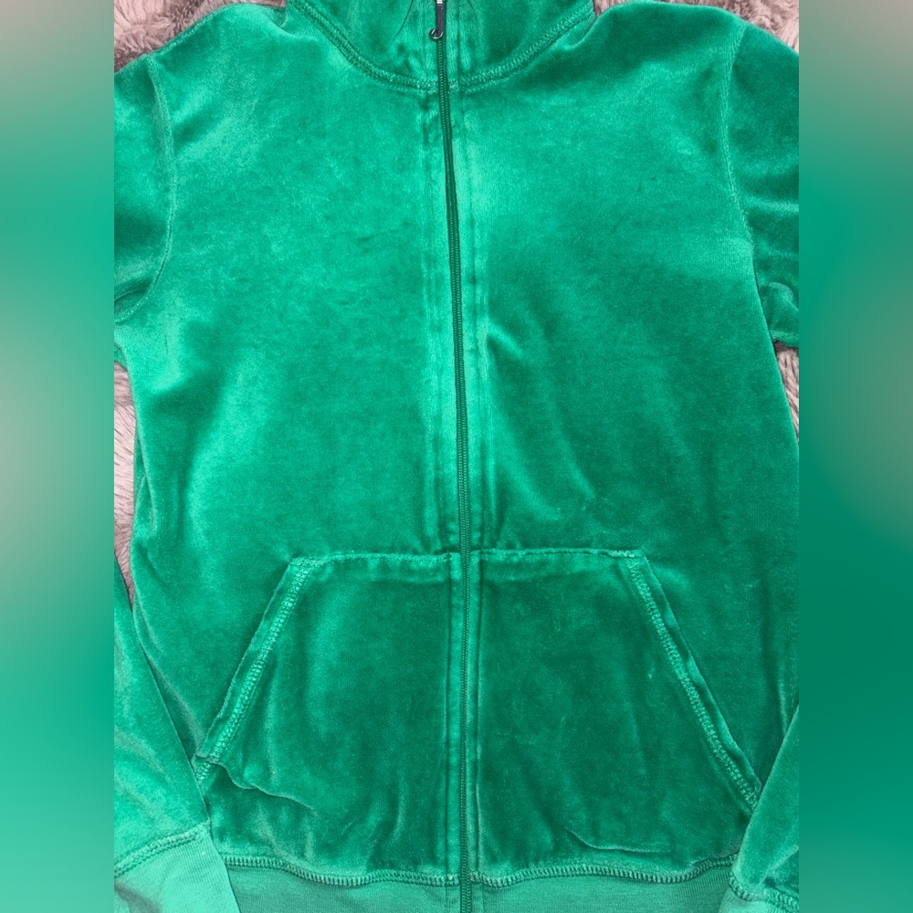 Vintage Juicy Couture Tracksuit Jacket In Vibrant Green - Picture 4 of 5